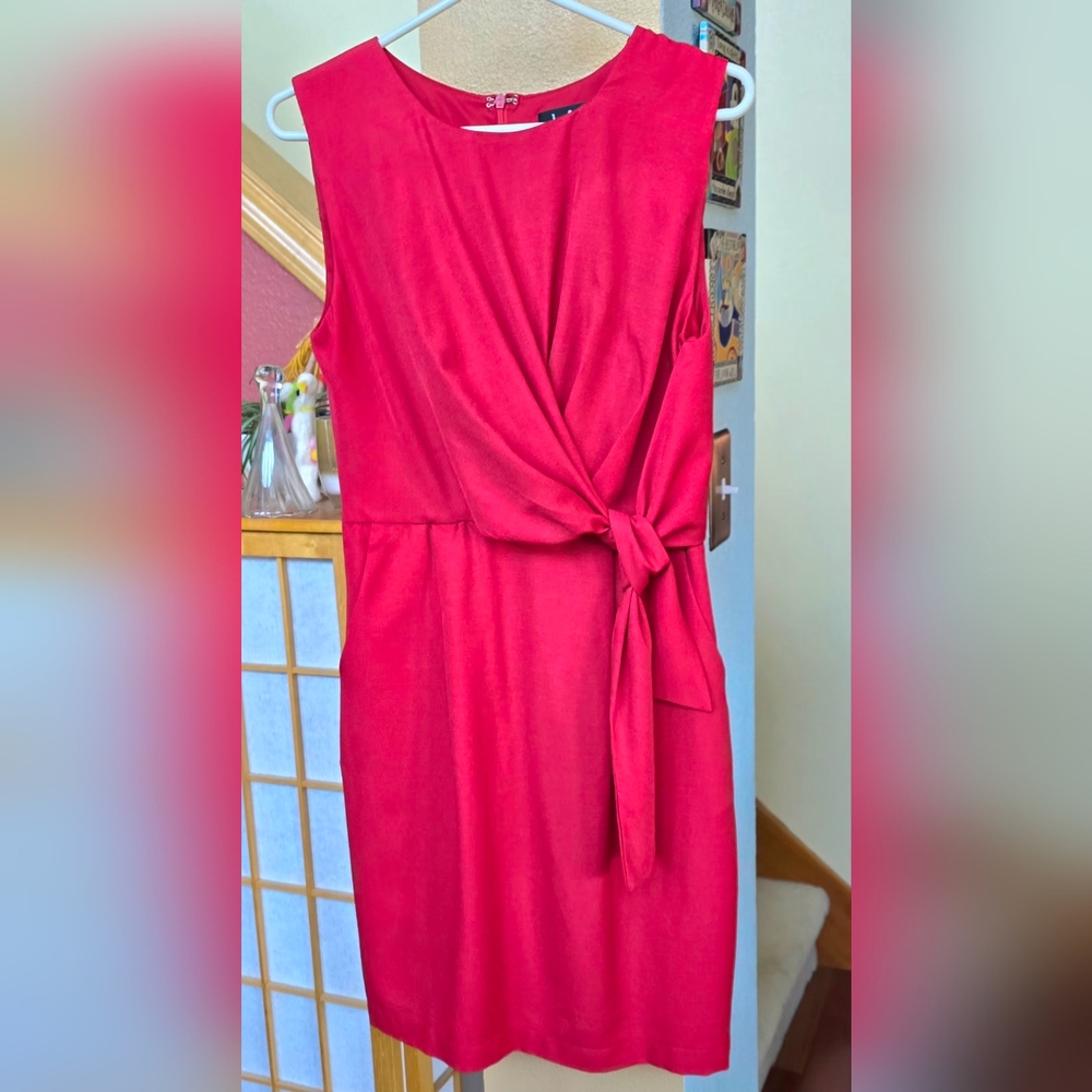 NWT Lulu's ruby red Sheath dress twist tie front Size Medium
